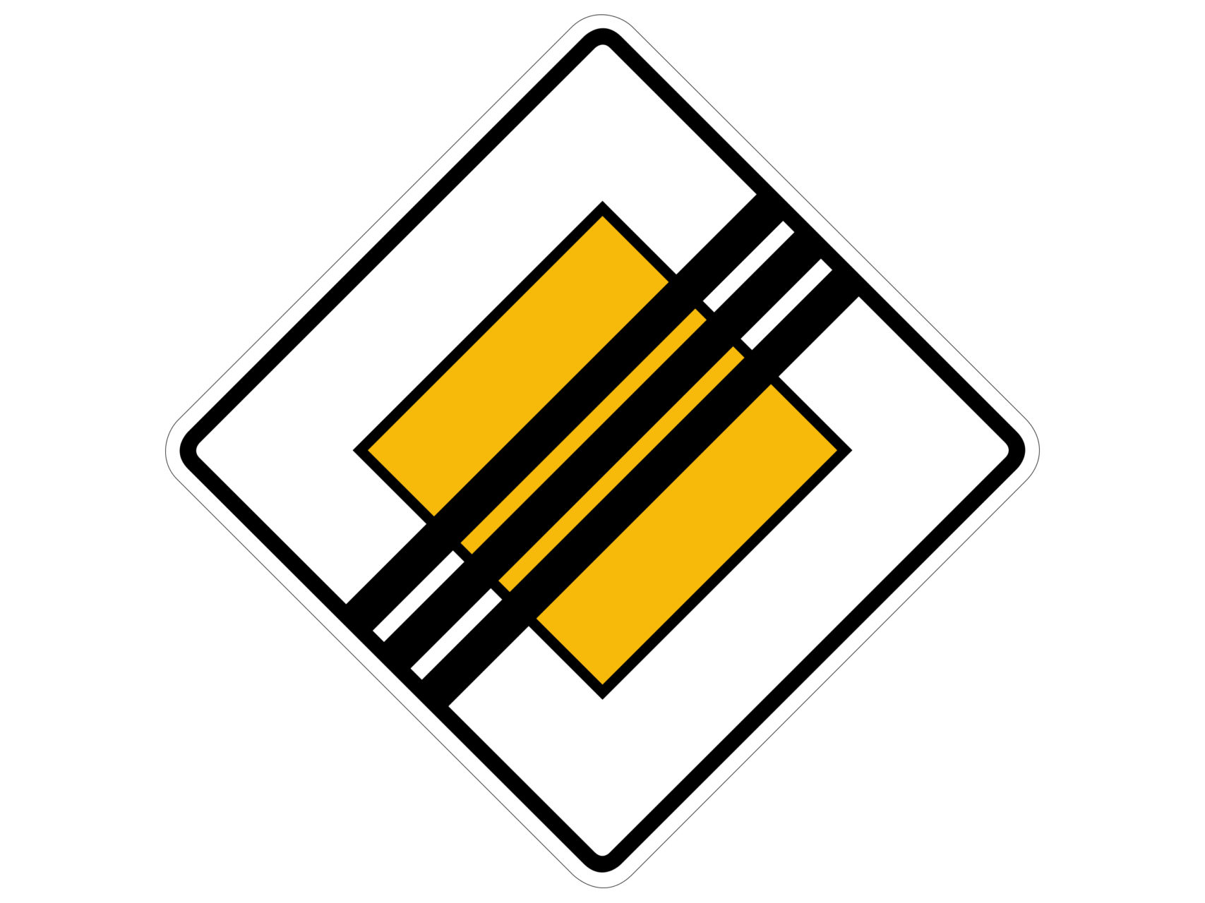 Verkehrszeichen 307 – Ende der Vorfahrtstraße - VMS Verkehrswacht